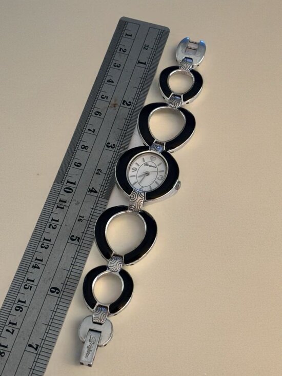Brighton Padova Oval Link Black Women’s 28mm Bracelet Watch New Battery Included main image 7